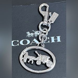 Coach Horse And Carriage Bag Charm Silver